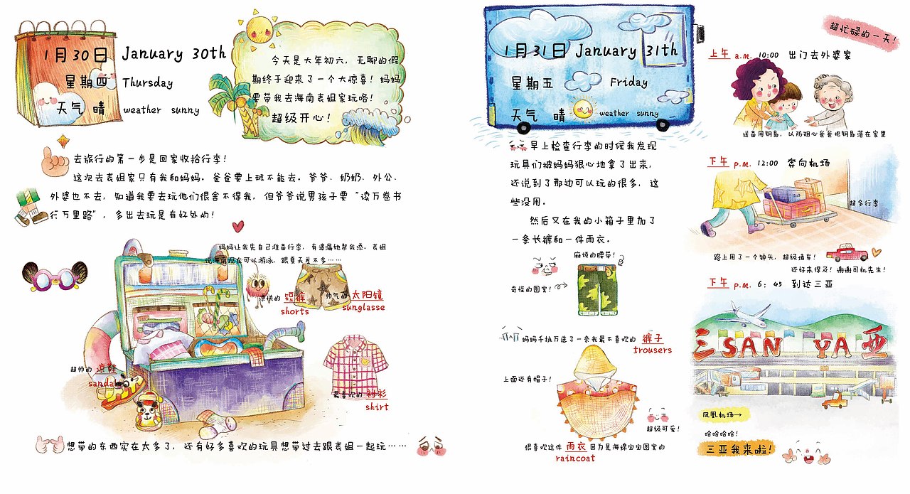 手账插画~之前画得手账