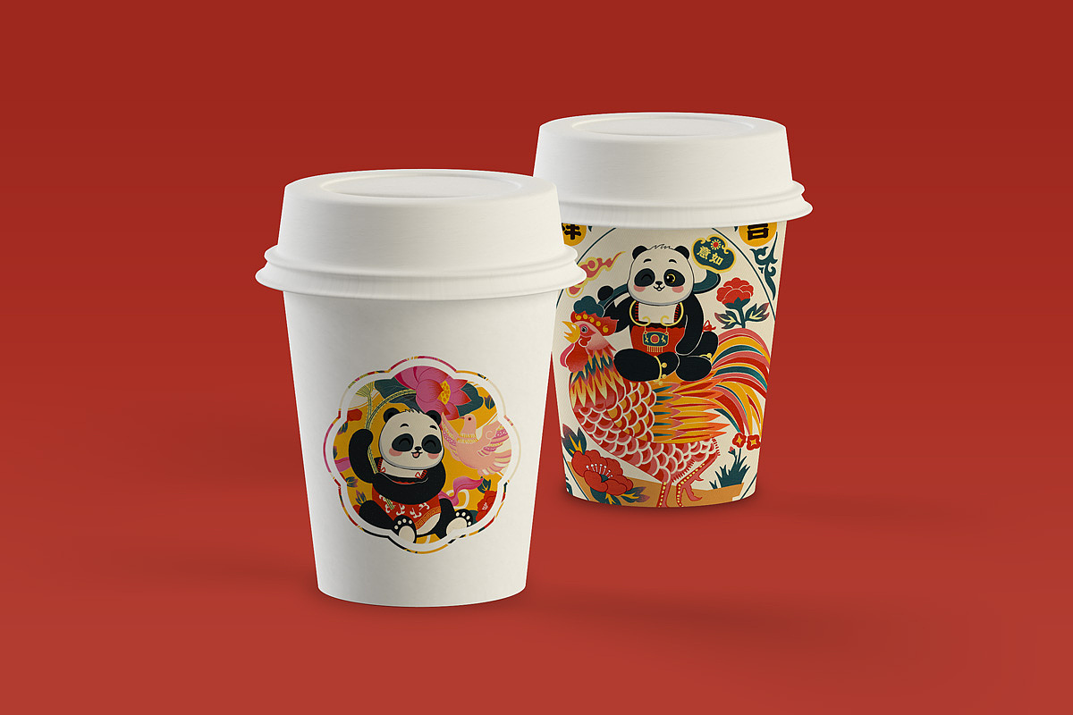 木版年画重绘-年画熊猫系列（图ZMzUwMDE0NjY4） - 创作习作 - 站酷设计师荷米Hemi原创素材 - 站酷ZCOOL