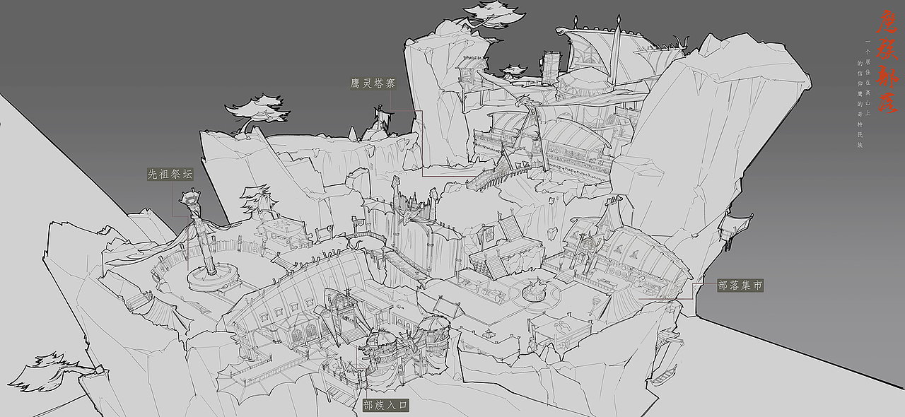 鹰族部落（图ZMzE3NzY3MjI4） - 游戏原画 - 站酷设计师PhoenixWaoo原创素材 - 站酷ZCOOL