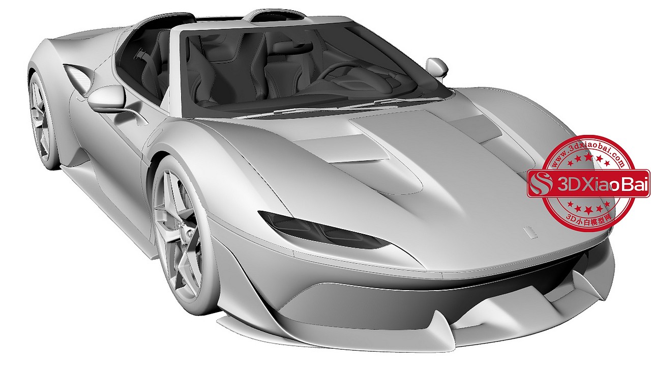 2018法拉利j50超级跑车模型（图ZMzM2ODczNzA4） - 机械/交通 - 站酷设计师3D小白原创素材 - 站酷ZCOOL