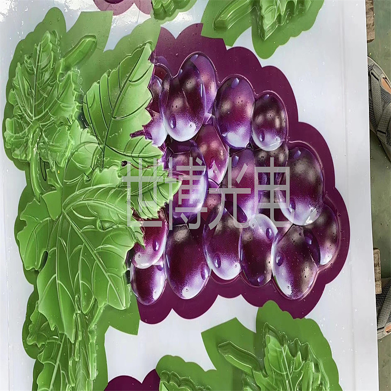 世博 葡萄路灯杆装饰定制LED水果塑料发光水果造型灯箱