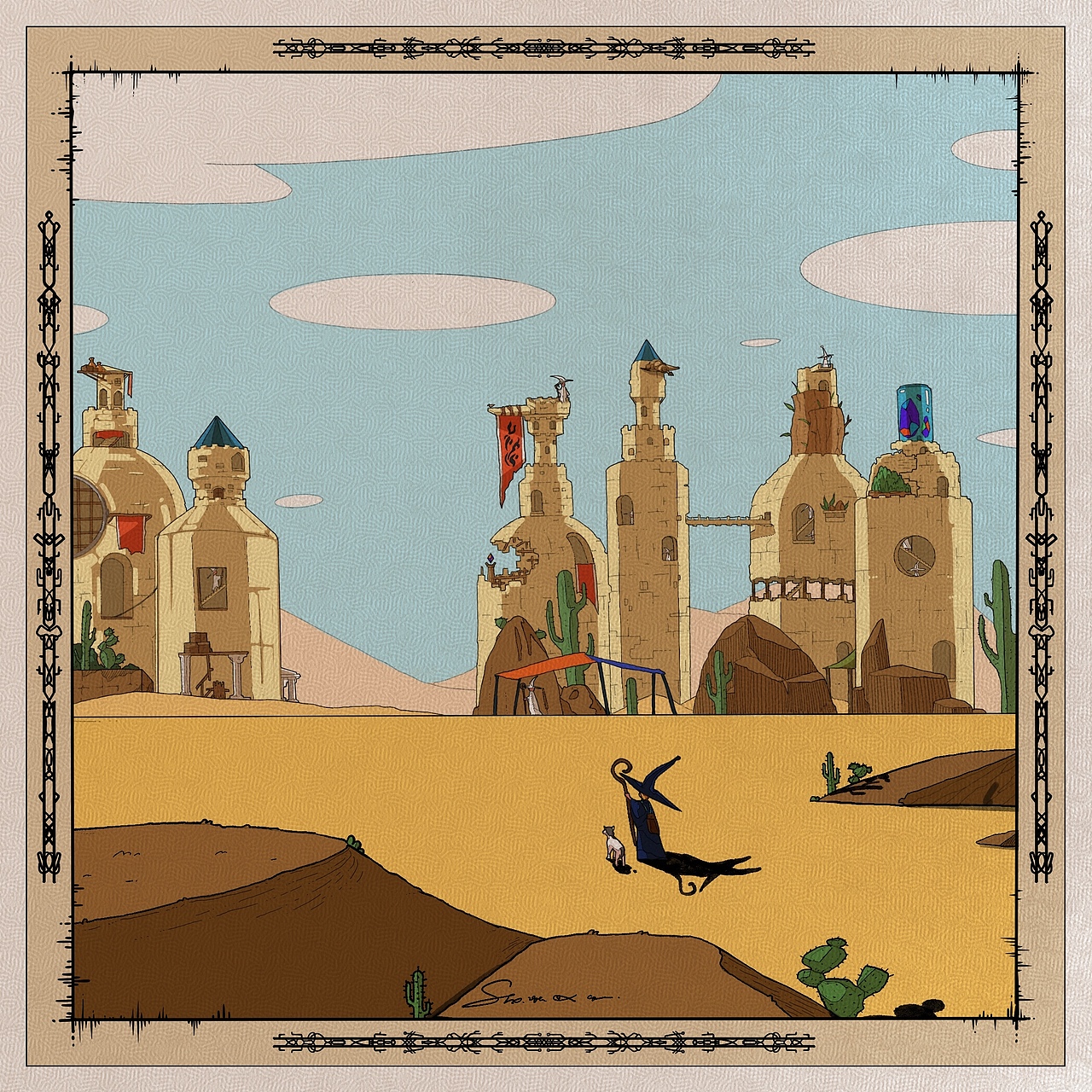 把现实融进幻想的脑子:《幻想国》系列插画