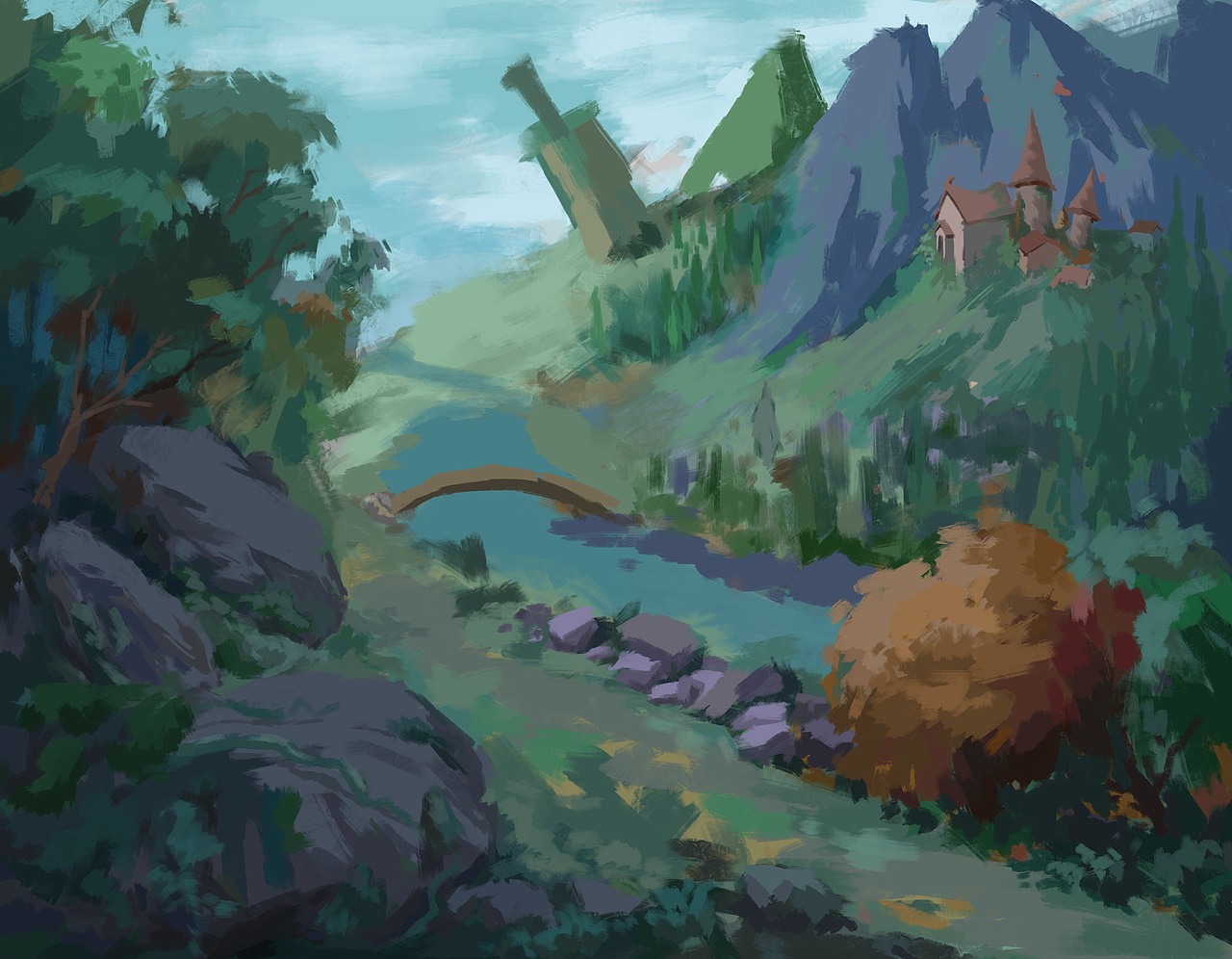 场景概念设计--峡谷氛围