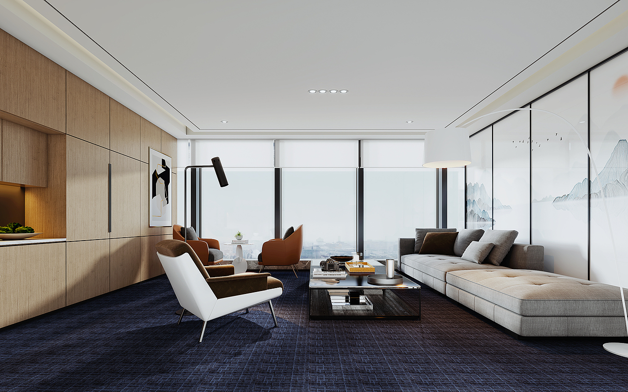 办公楼一整套效果图案例分享