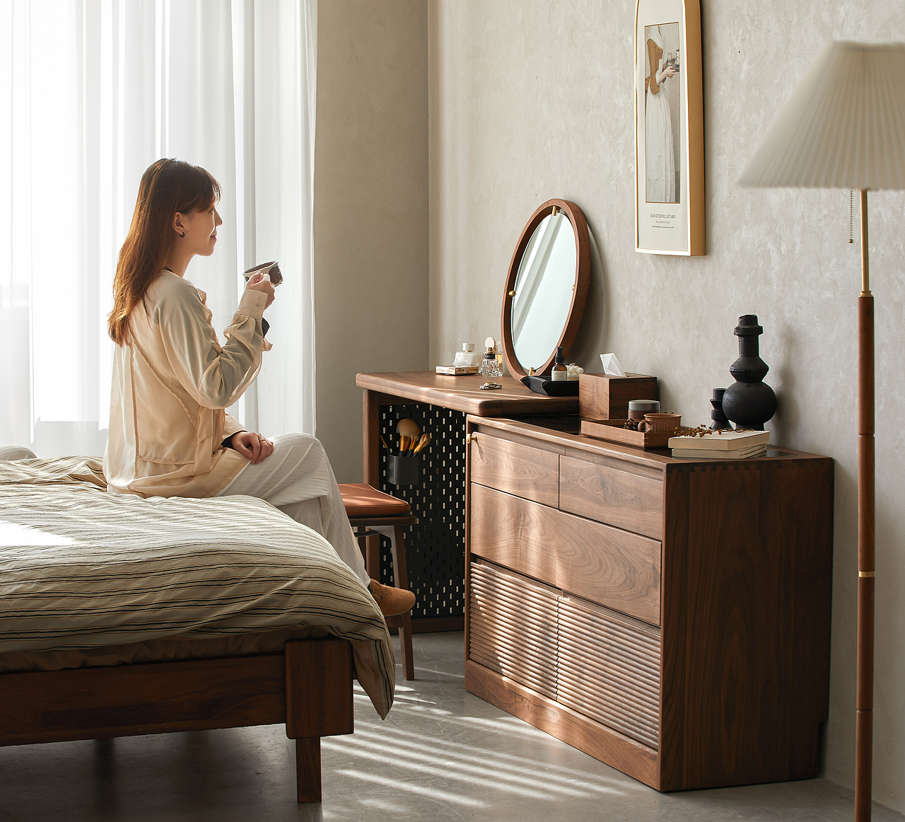 床尾奇迹!梳妆台 斗柜一体真的太实用了!