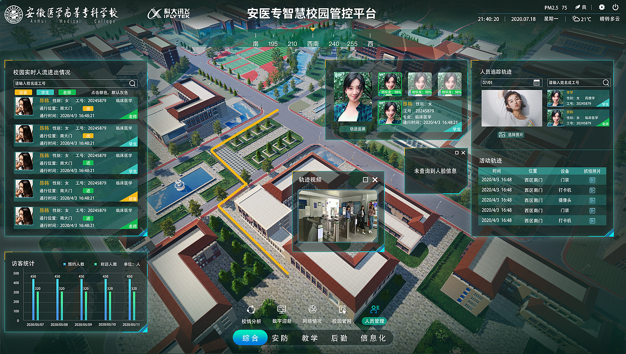 智慧校园管理平台-【unity场景设计+UI设计】