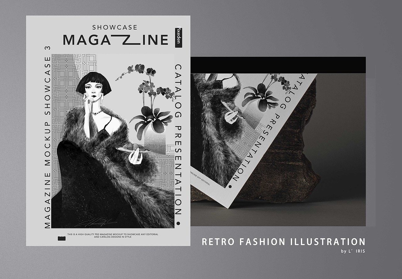 黑白复古时尚插画合集（图ZMzMxNTg2MzU2） - 商业插画 - 站酷设计师石榴LIRIS原创素材 - 站酷ZCOOL