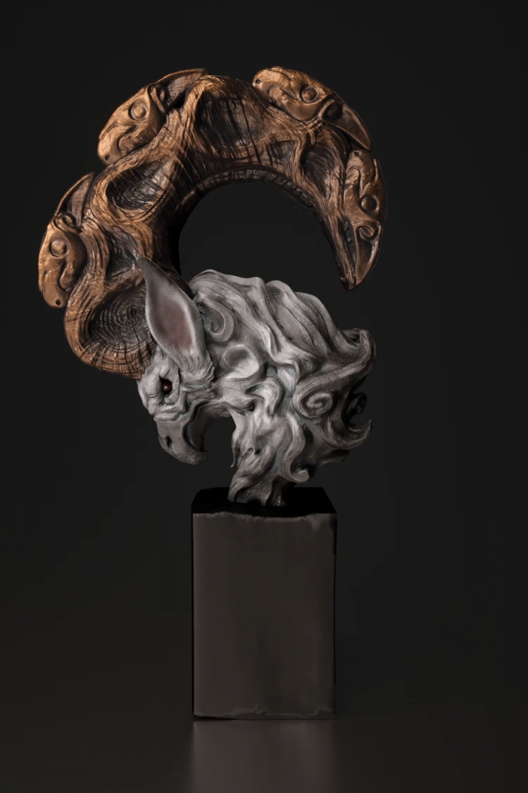 文物异想录-战国金怪兽头雕（图ZMzA2NDMwNzQ0） - 玩具 - 站酷设计师离虫原创素材 - 站酷ZCOOL