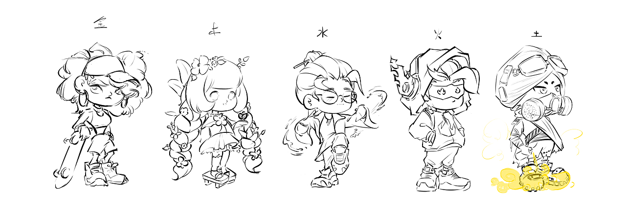 五行IP（圖ZMzUxMzQxMDUy） - 人物/生物 - 站酷設(shè)計師極光ZL原創(chuàng)素材 - 站酷ZCOOL