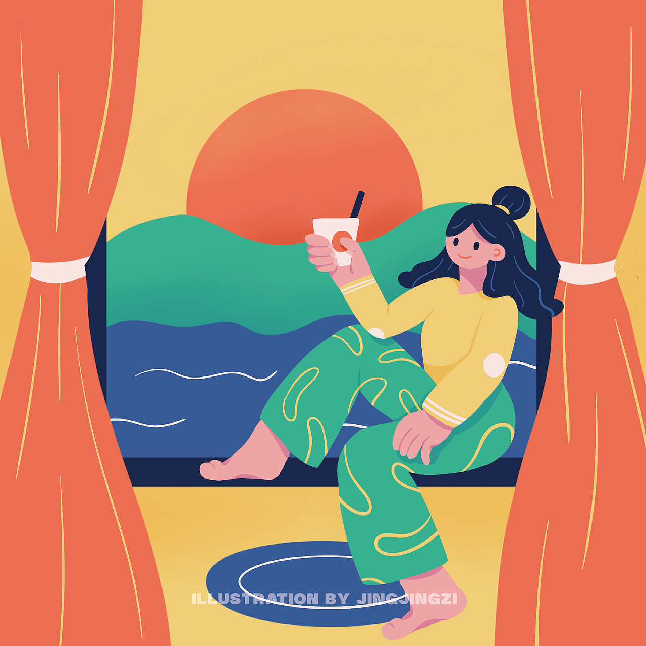 2024年原创扁平风插画日历【坚持的力量】（图ZMzU4NzQwOTgw） - 创作习作 - 站酷设计师插画设计静静子原创素材 - 站酷ZCOOL