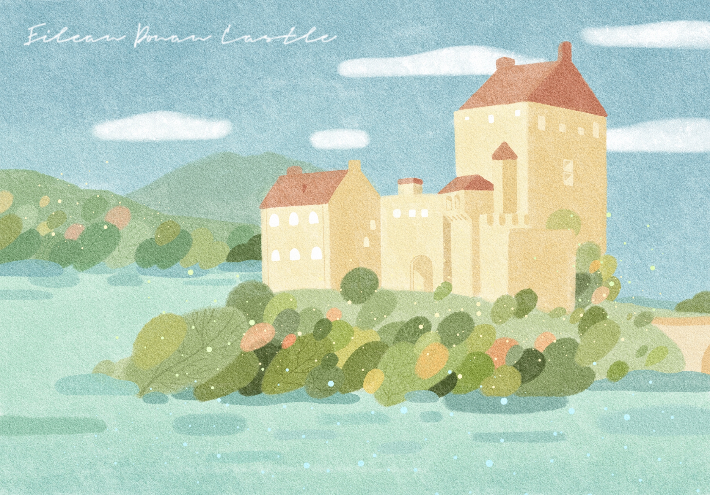哈利波特城堡油画壁纸图片