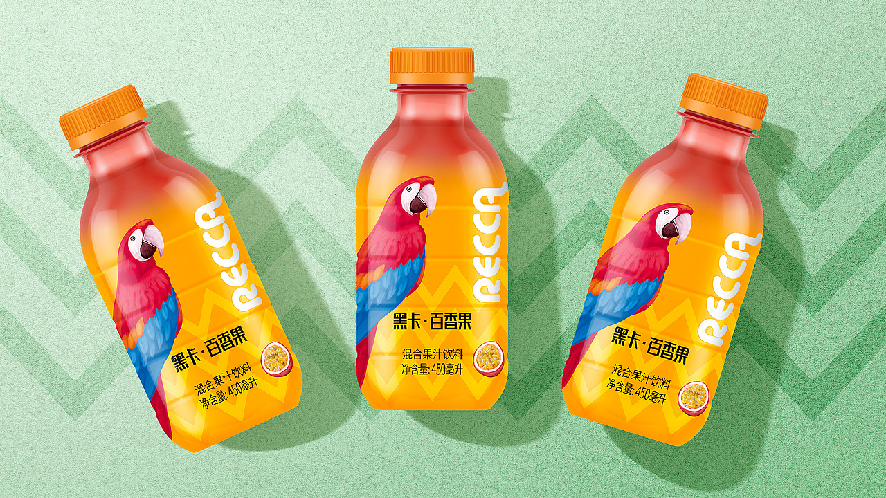 黑卡果汁饮料包装设计