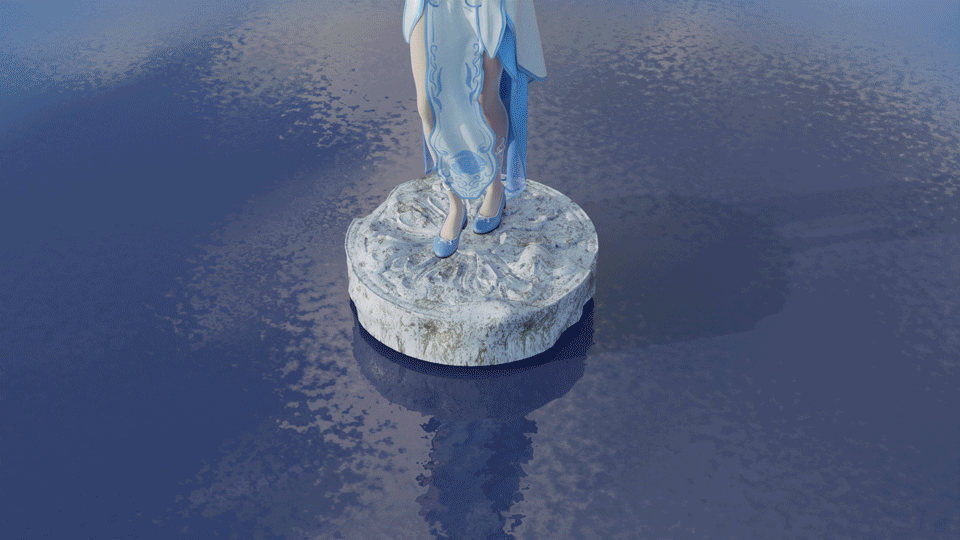 脚踏万物皆凝为冰晶-冰冻材质特效展示