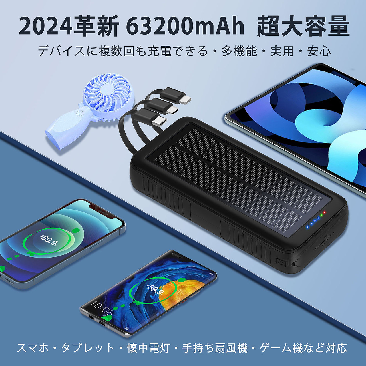 太阳能充电宝 日本站 主图A+ 自己渲染修图