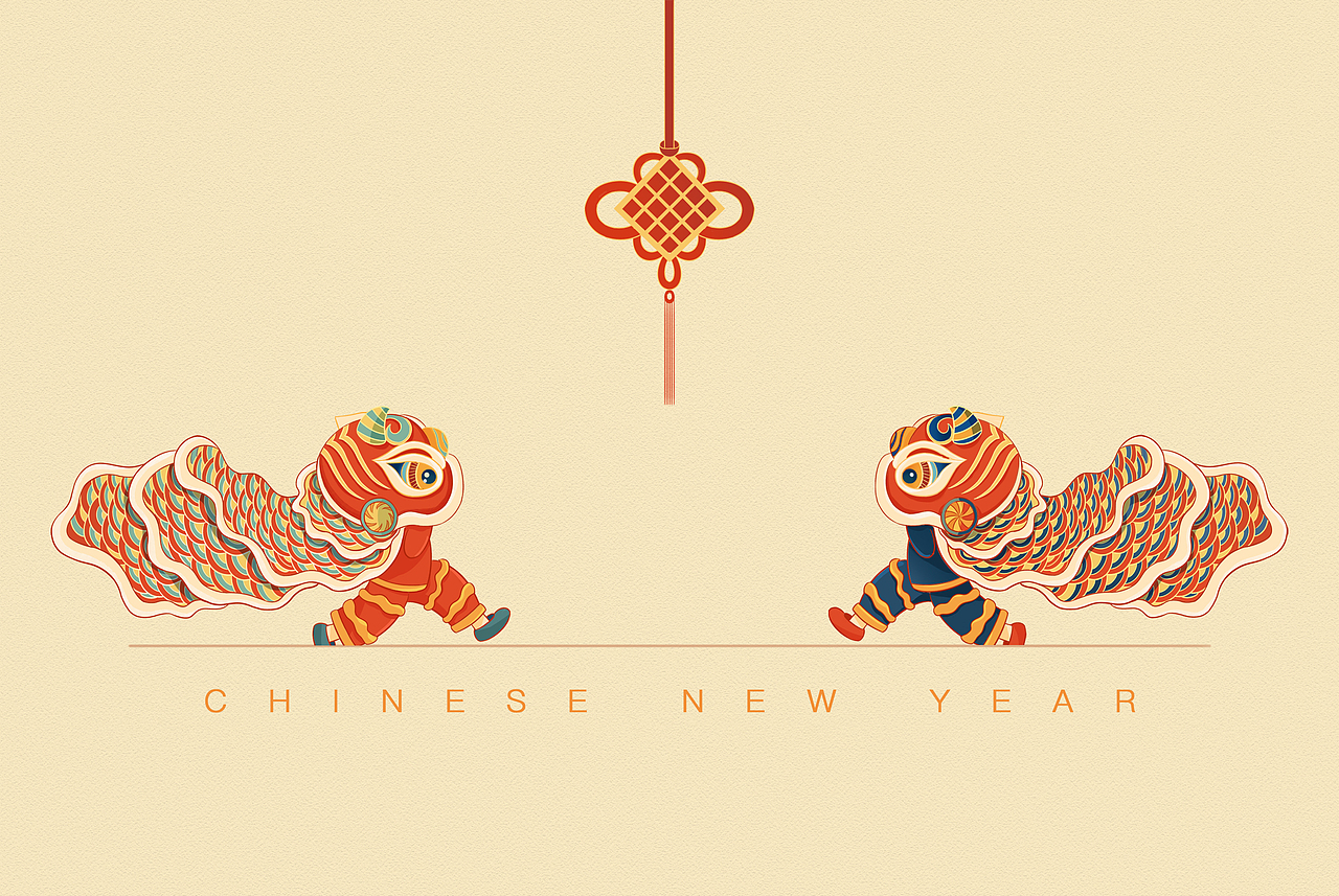 2023春节年俗长卷｜【中国结里的中国节】（图ZMzE1ODg1OTcy） - 商业插画 - 站酷设计师Am橙小飞原创素材 - 站酷ZCOOL