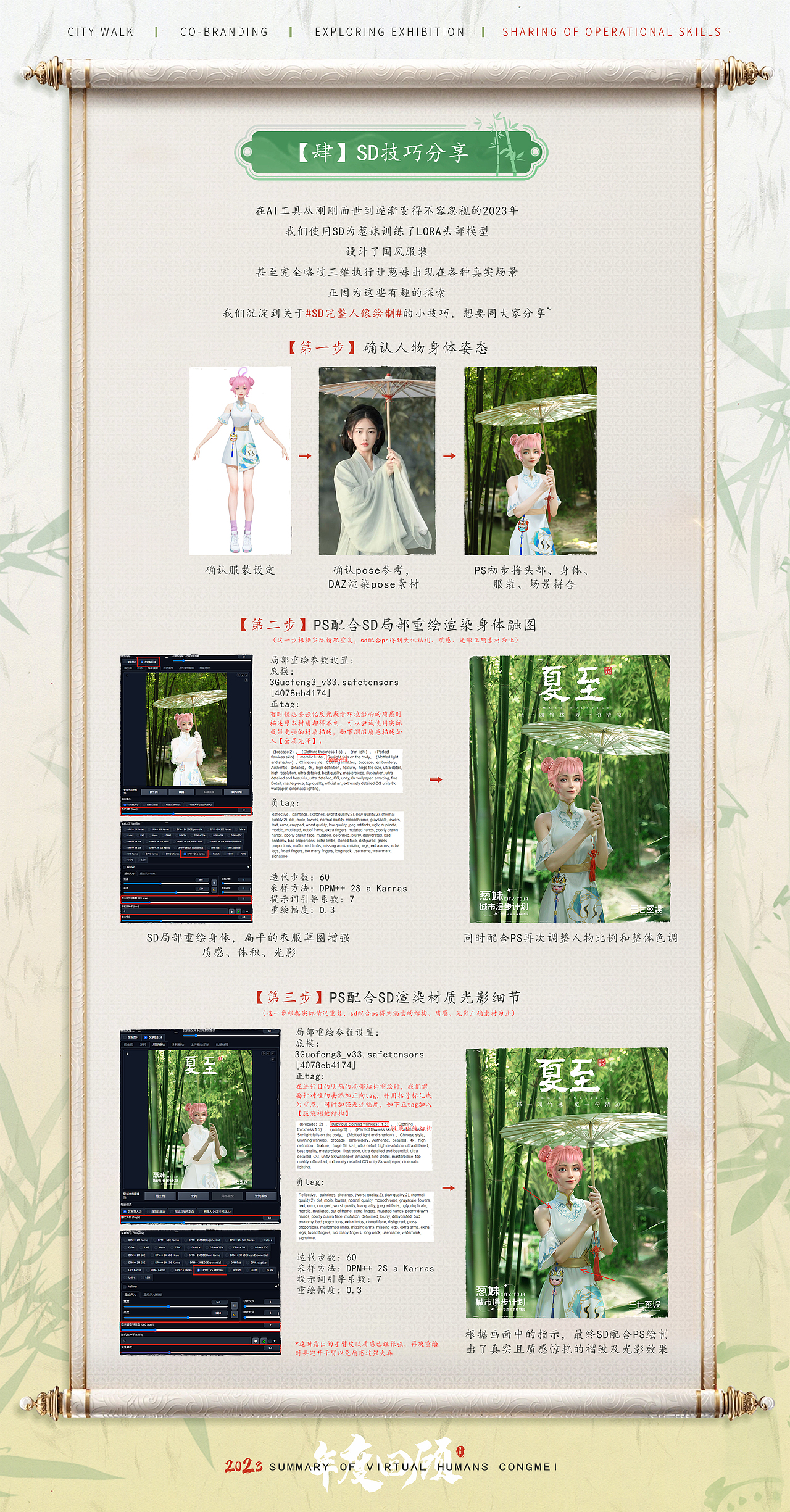 虚拟人葱妹2023年度回顾（SD人像绘制技巧分享）（图ZMzYxMDIyMjM2） - IP形象 - 站酷设计师37NOT原创素材 - 站酷ZCOOL