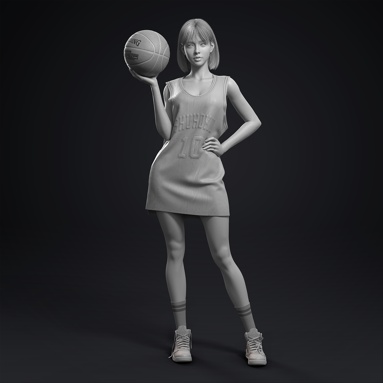 【3D建模】灌篮高手-晴子同人，要来一起打篮球么（图ZMzA3MDI1NDU2） - 人物/生物 - 站酷设计师依古奈斯eugin原创素材 - 站酷ZCOOL
