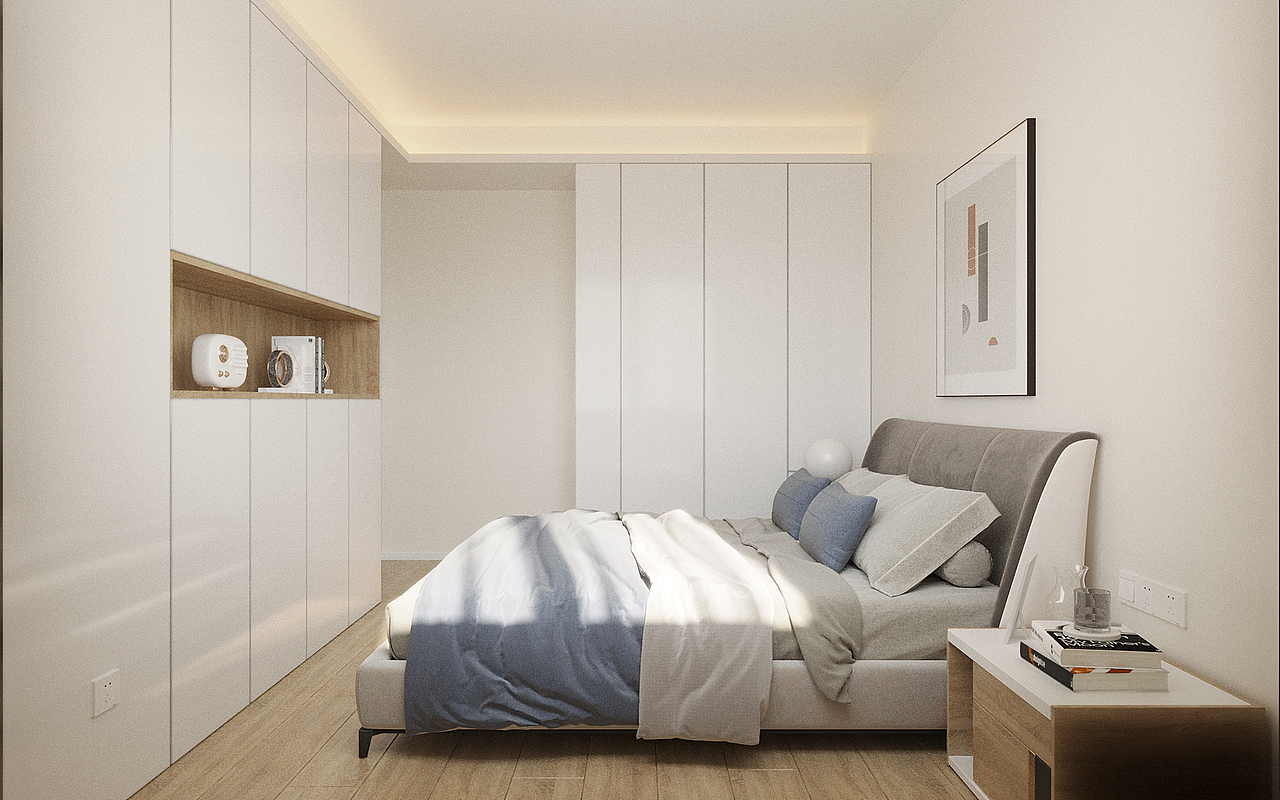 深圳口山设计:现代简约美观实用,能满足二人幸福生活