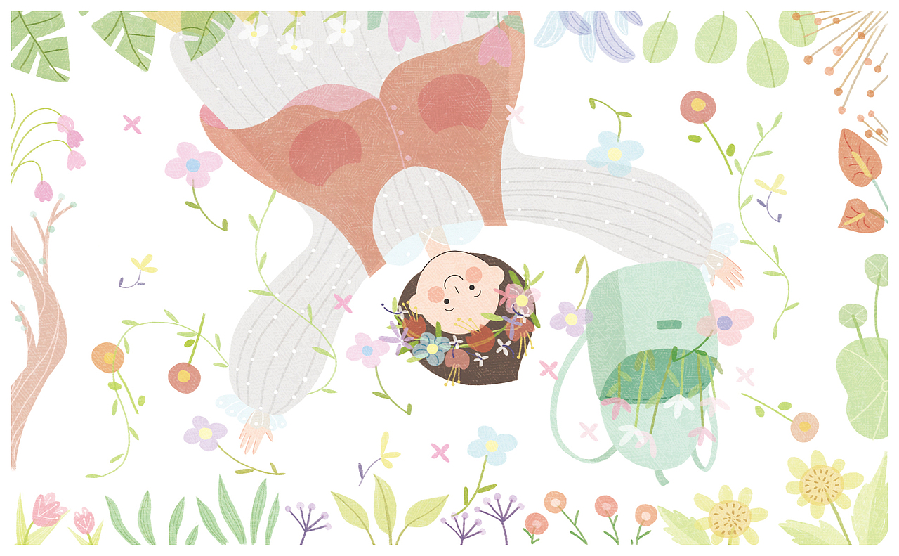 花朵与少女（图ZMjk2MjgxNjQ0） - 商业插画 - 站酷设计师HoodedCrane原创素材 - 站酷ZCOOL