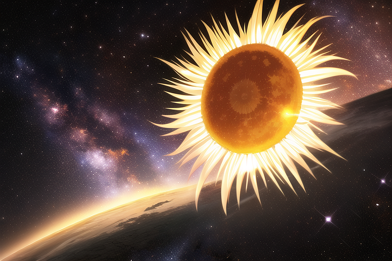 AI生成：太阳宇宙（图ZMzE5MTkyNjI0） - AI作品 - 站酷设计师幻风月68原创素材 - 站酷ZCOOL