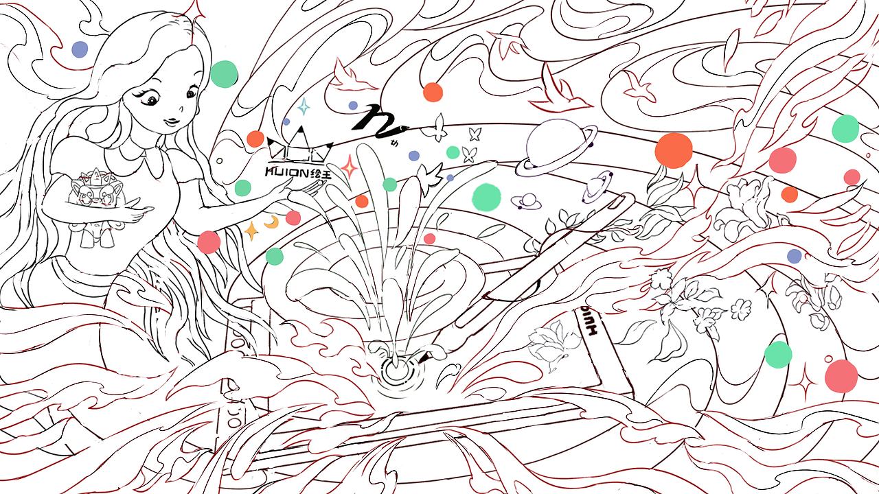 4月绘王数位屏 参赛作品（图ZMzQ1NjQwMTA0） - 商业插画 - 站酷设计师夏洛菲原创素材 - 站酷ZCOOL