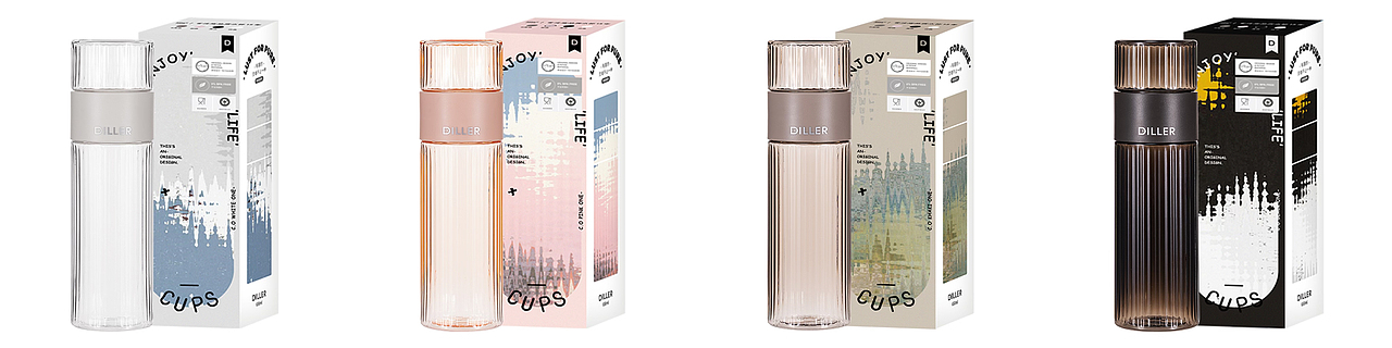 DILLER——罗马柱冷泡茶水隔离杯