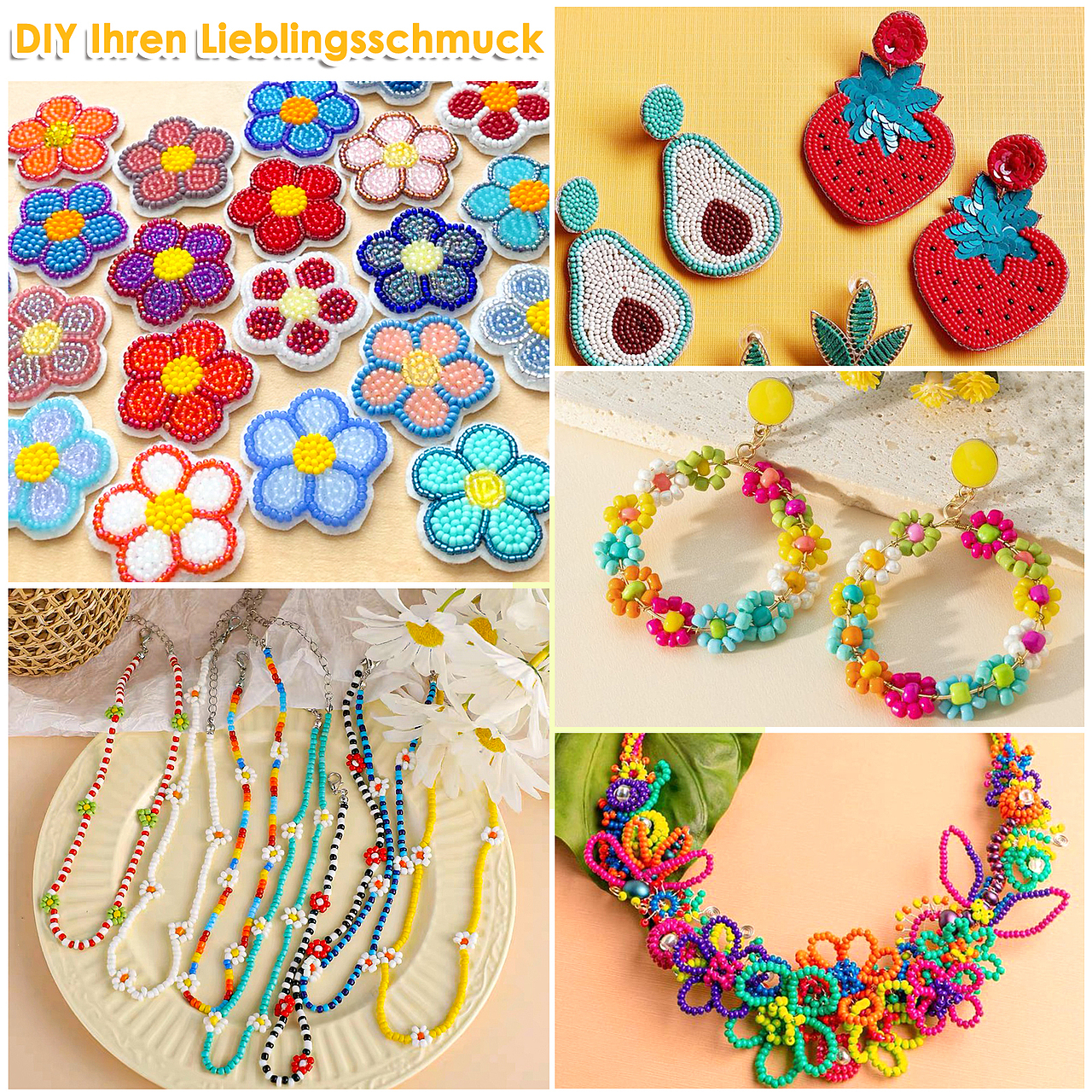 亚马逊主图设计-彩色小米珠-儿童串珠