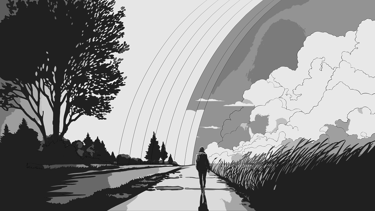 手绘的横版彩虹插画（图ZMzMyNDYxMjE2） - 宣传物料 - 站酷设计师灵赶原创素材 - 站酷ZCOOL