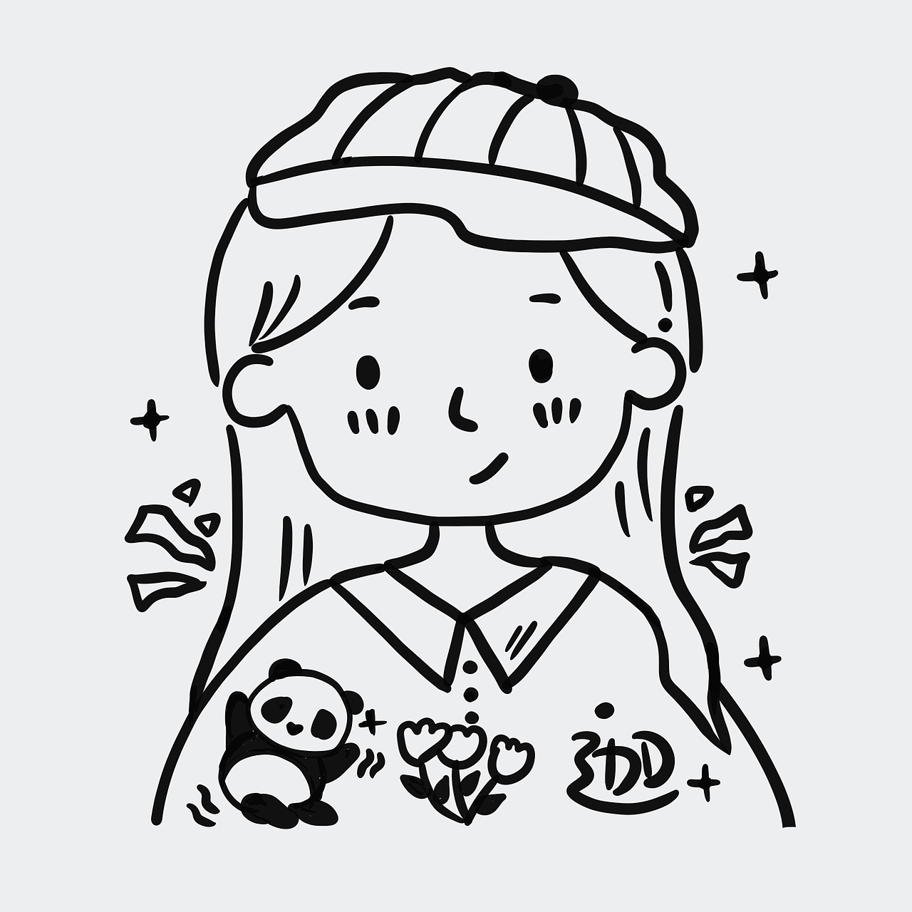 原创简笔 | 日漫风头像