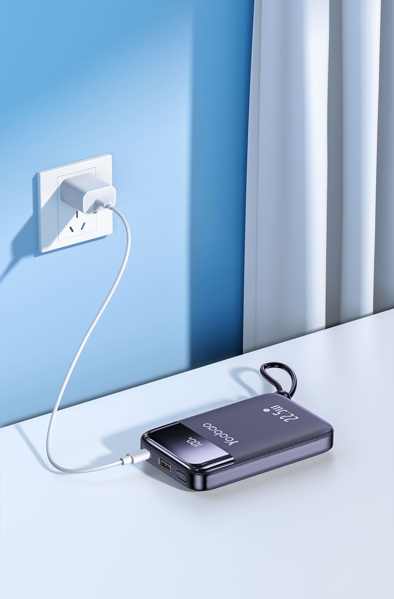 十月渲染节选丨数据线、充电宝、自拍杆、快充头、场景