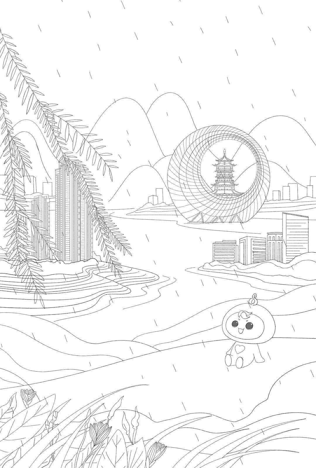 节气海报 丨 春分、清明、谷雨 国潮节气插画海报