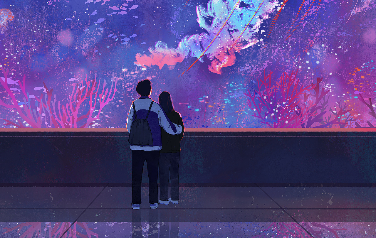 从此心里有了美丽的位置（图ZMzUwMTc5MTYw） - 艺术插画 - 站酷设计师蜗趣啊的平方原创素材 - 站酷ZCOOL