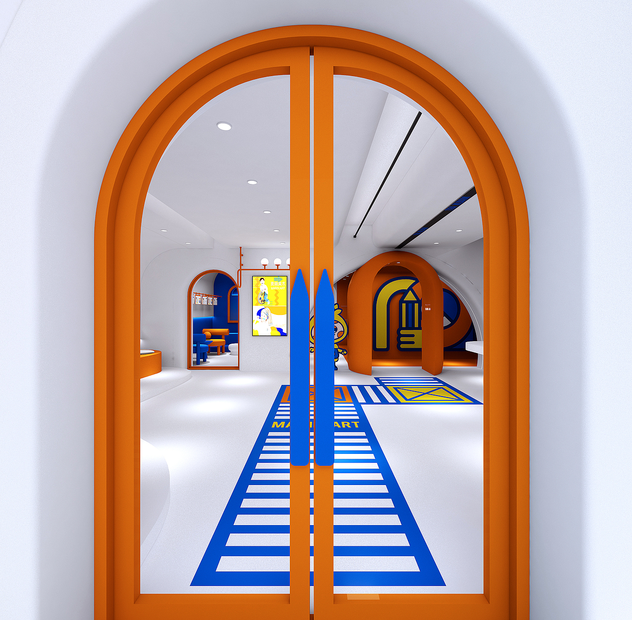 儿童教育|美术|画画|麦林美术空间设计|匠客出品（图ZMjk2NjcxOTA4） - 商业空间设计 - 站酷设计师设计大刘原创素材 - 站酷ZCOOL