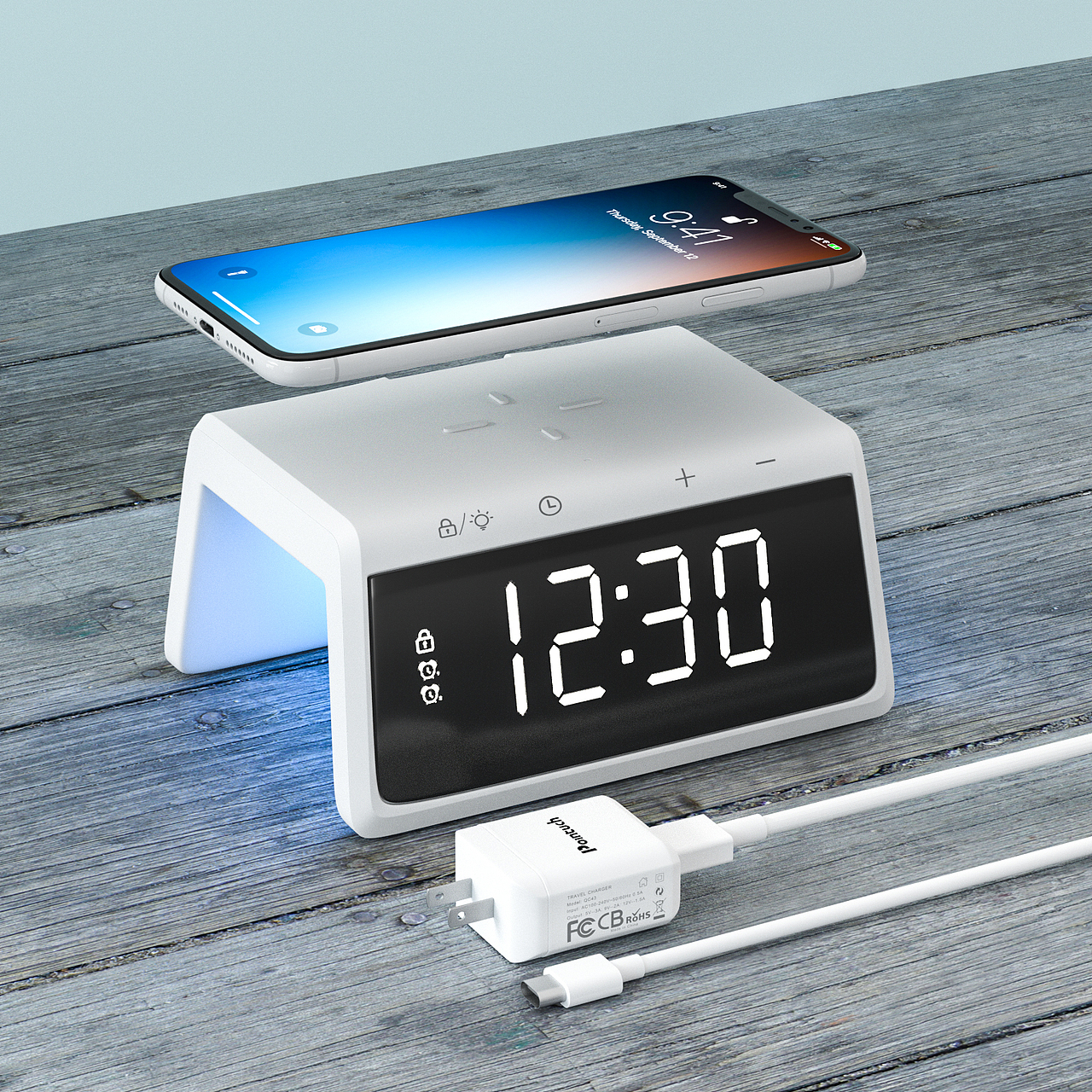 U型无线充 白色