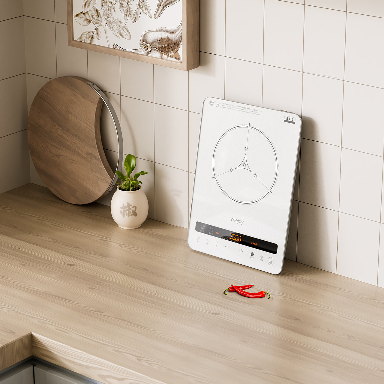 电磁炉渲染合集,小家电,火锅,煎炒,雪平锅