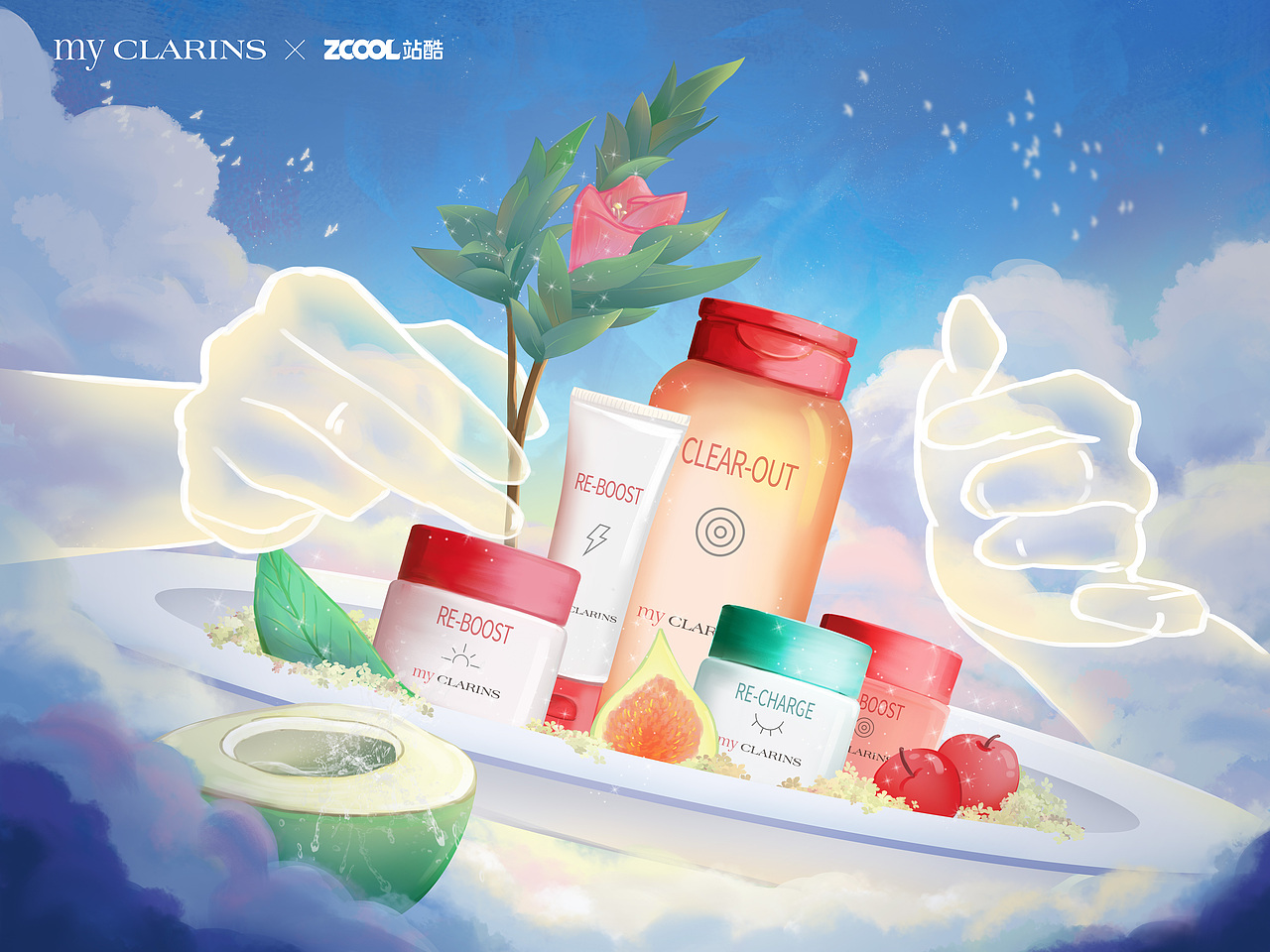 #my CLARINS寻找天然好食肌#-此物只因天上有（图ZMjk4ODA1NTI4） - 海报 - 站酷设计师鹿米斯原创素材 - 站酷ZCOOL