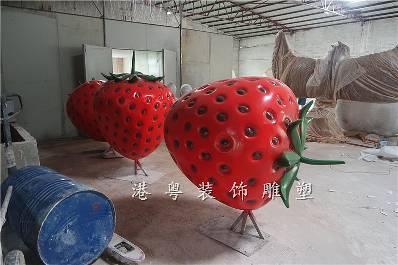 玻璃钢纤维卡通仿真水果雕塑园林景观草坪雕塑摆件装饰