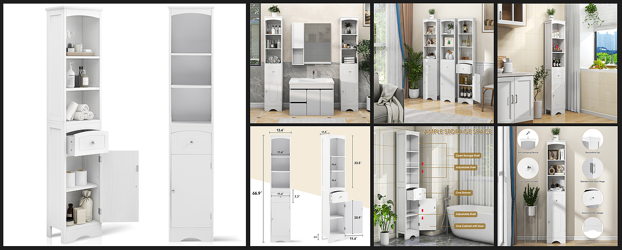 Amazon亚马逊主图建模渲染 厨房储物柜 家具类（图ZMzQzMjg4NDY0） - 场景 - 站酷设计师zaecl原创素材 - 站酷ZCOOL