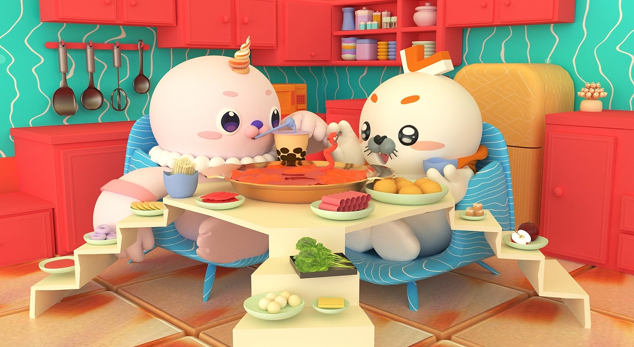 【海豹良小宝Friends】吃火锅PC/手机-3D动态壁纸