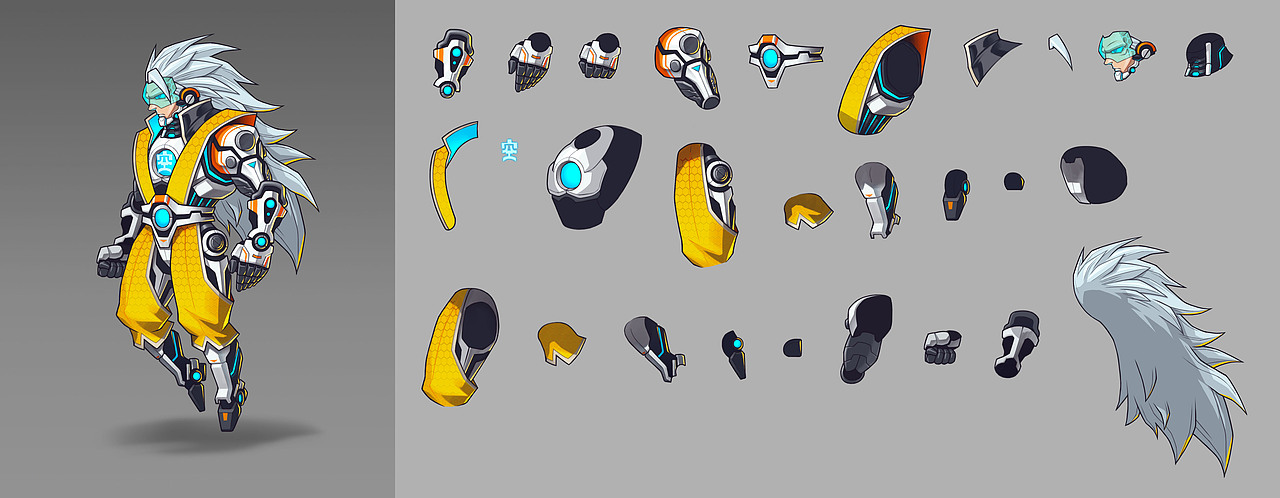 賽博朋克風手游項目-立繪4（圖ZMzY4OTE1NTk2） - 概念設(shè)定 - 站酷設(shè)計師uncleben原創(chuàng)素材 - 站酷ZCOOL