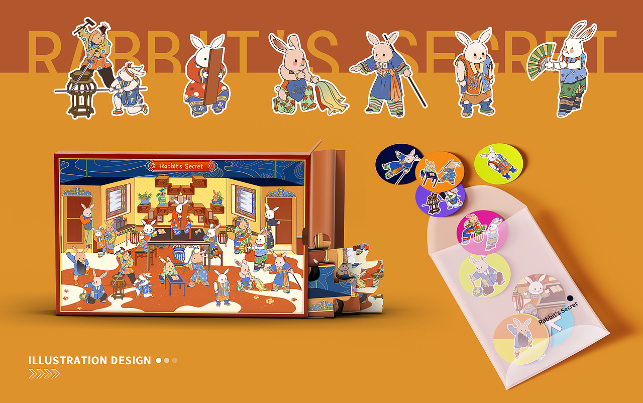 礼盒包装-顽兔闹学堂（图ZMzAxMjc5OTQ4） - 商业插画 - 站酷设计师葛33原创素材 - 站酷ZCOOL