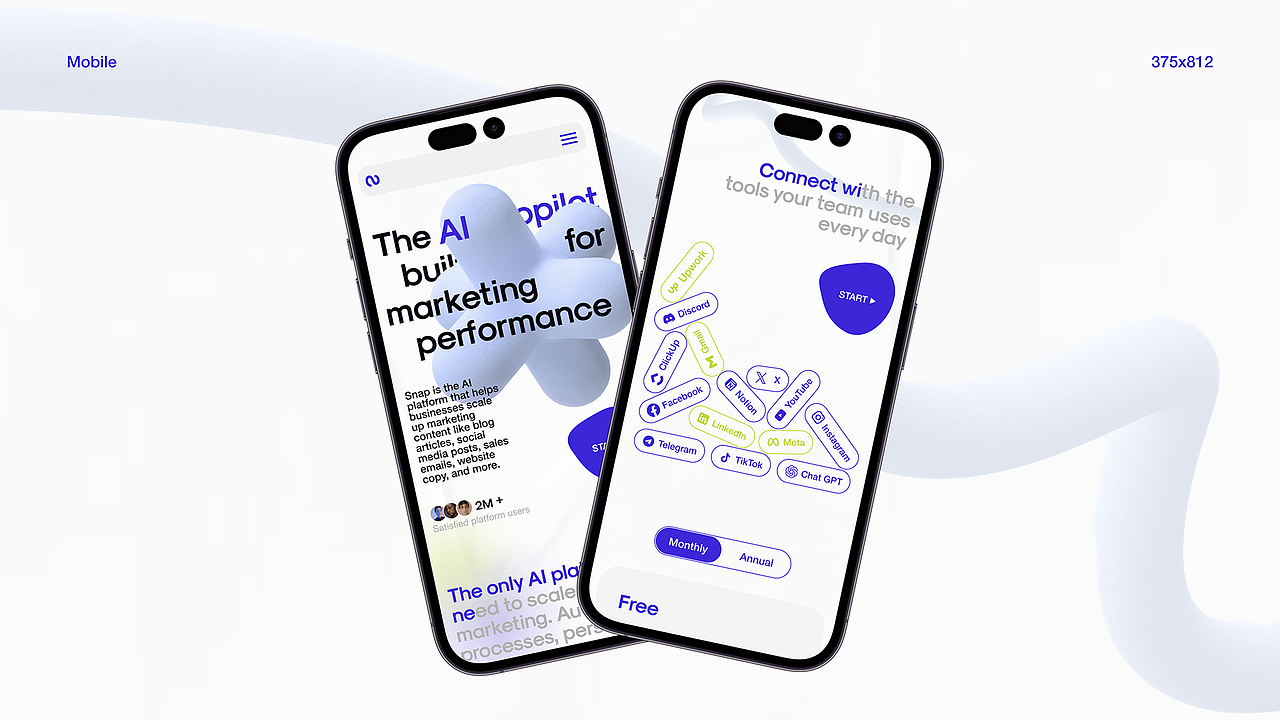 网页设计 - Snap AI（图ZMzY3Nzg2NDQ4） - 其他网页 - 站酷设计师极简慕枫原创素材 - 站酷ZCOOL