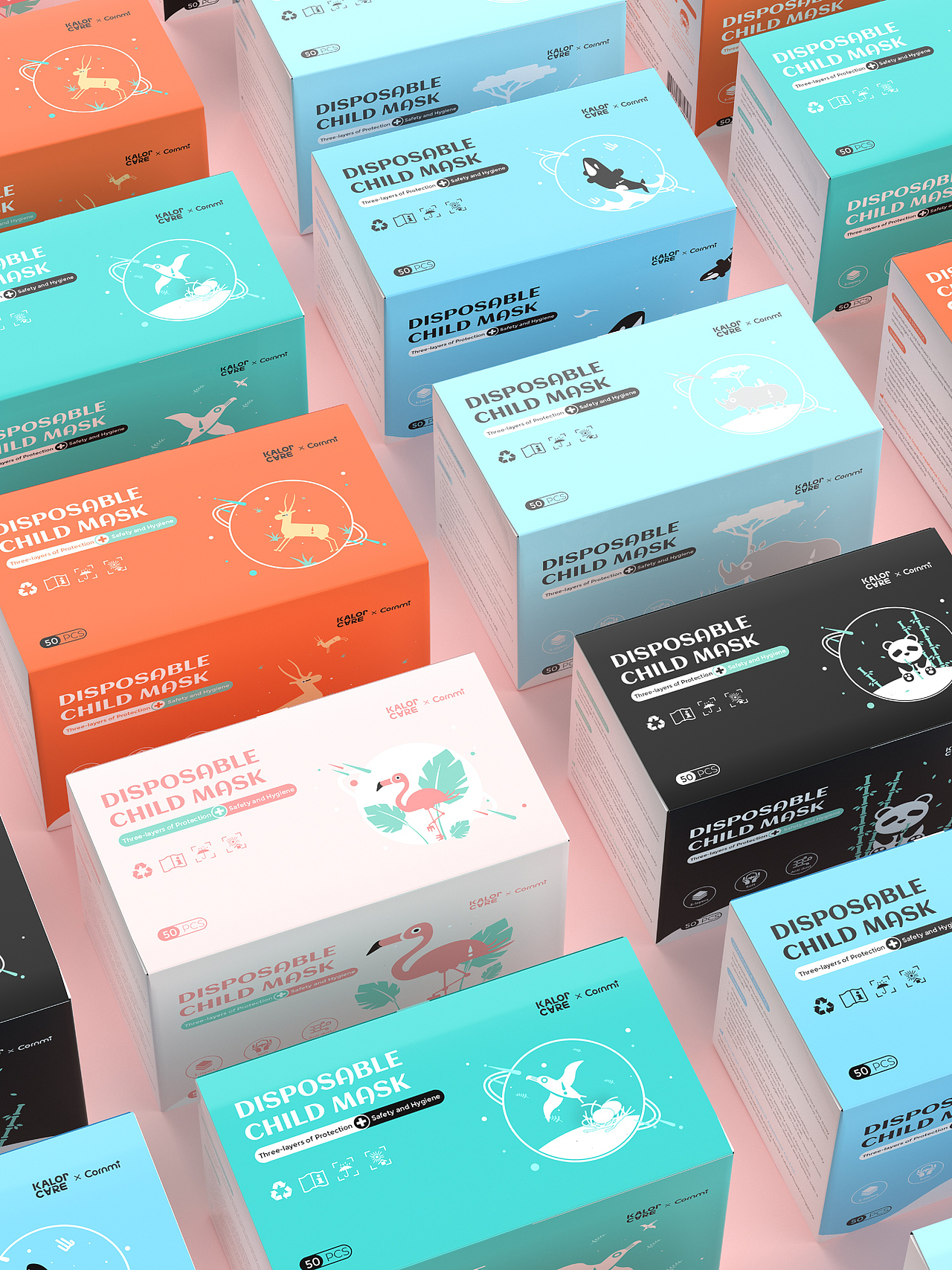 珍稀动物 儿童口罩 产品IP 及 包装设计