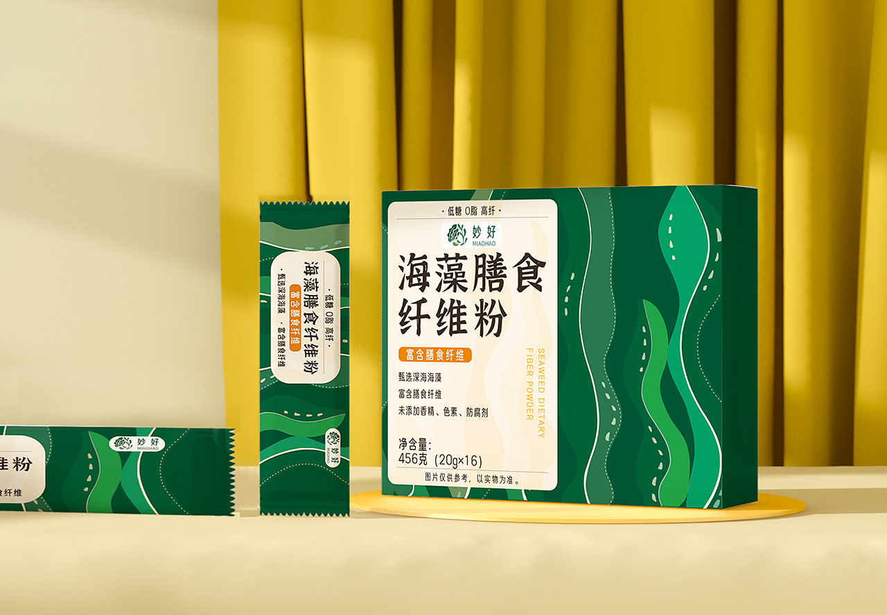 包装设计/保健品/海藻膳食纤维粉 插画手绘包装（图ZMjk2NjAzMjY0） - 包装 - 站酷设计师山鲤包装研究所原创素材 - 站酷ZCOOL