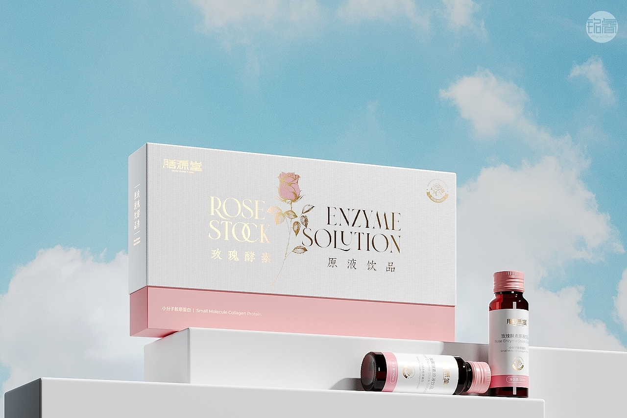 健康食品保健品包装设计玫瑰酵素饮品©刘益铭原创作品（图ZMzUxNTkwNTA0） - 包装 - 站酷设计师刘益铭原创素材 - 站酷ZCOOL