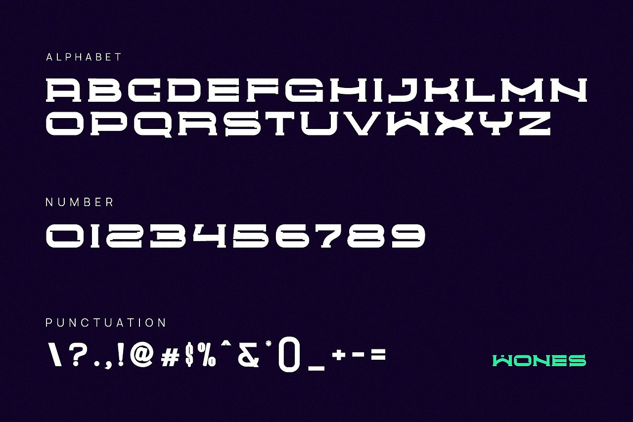 现代潮流科技时尚机械机能潮牌海报封面标题英文字体