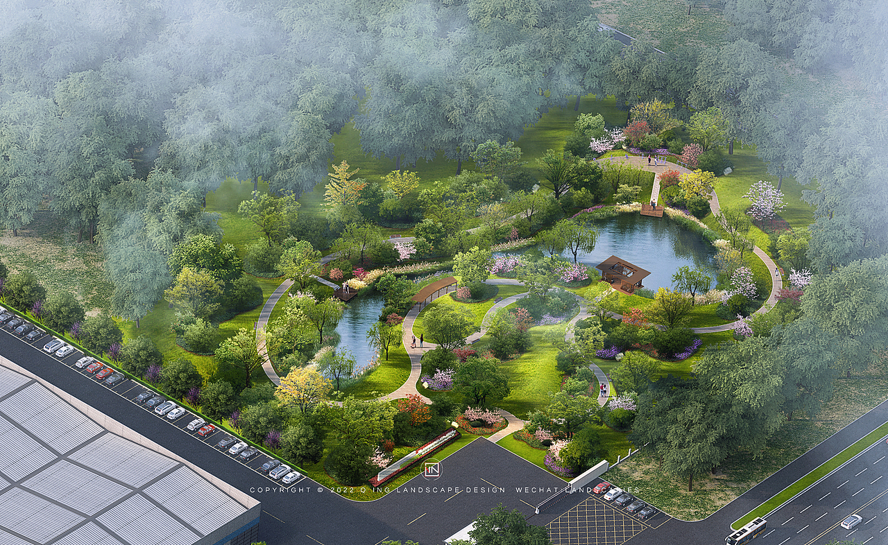 办公区景观 | Vray+Photoshop