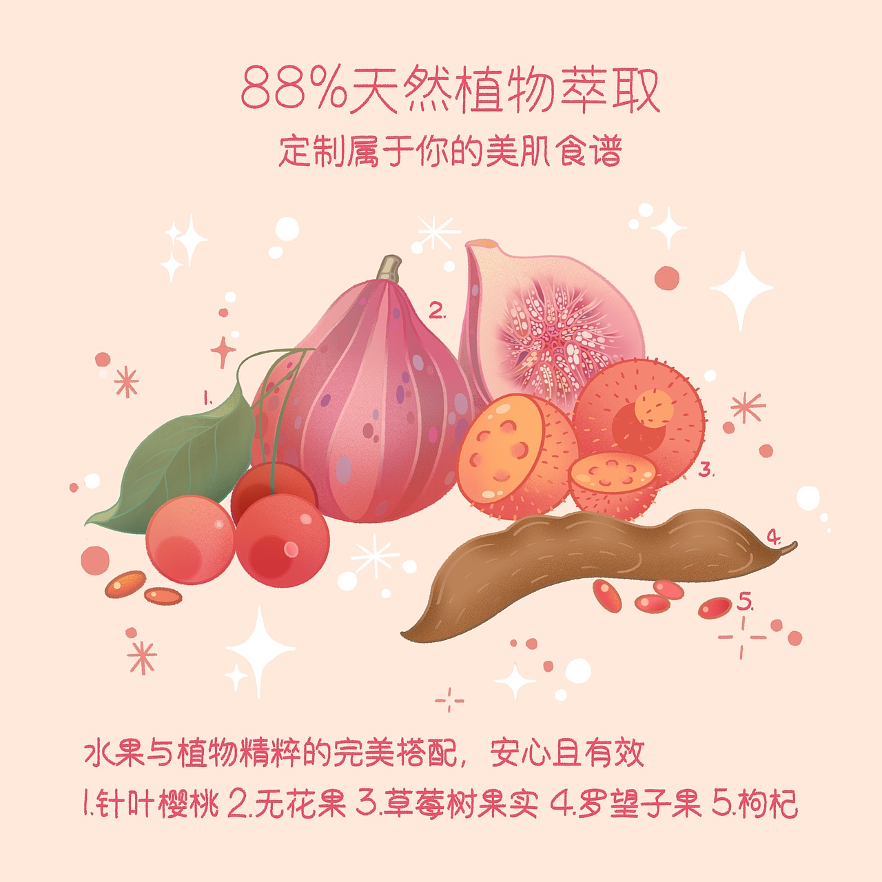 好食肌 长绽放 ｜my CLARINS 原创插画