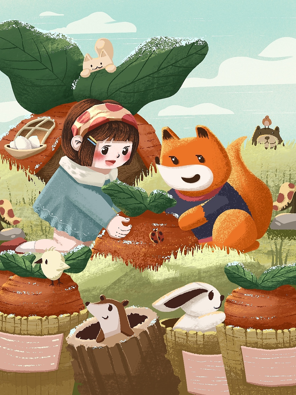 手绘插画节气-立冬（图ZMzI0NTIzODE2） - 商业插画 - 站酷设计师苏厂肠原创素材 - 站酷ZCOOL