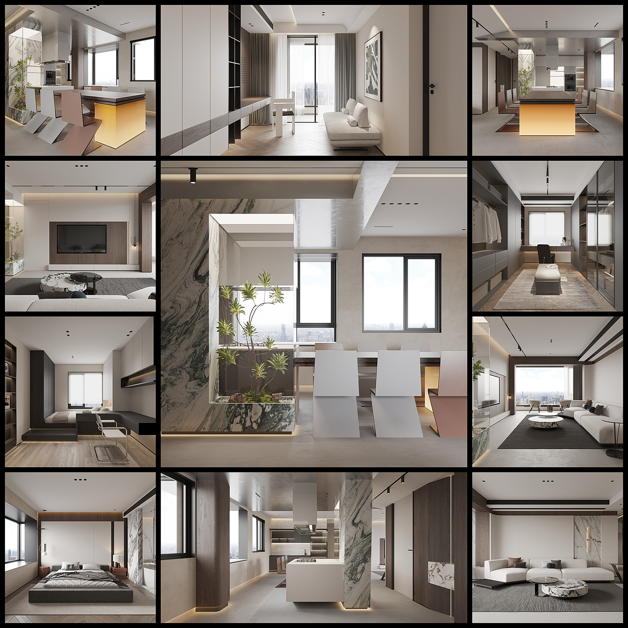 冈舍效果图表现-2024.3.31（图ZMzY1NjAzNzI4） - 家装设计 - 站酷设计师冈舍表现一小豪原创素材 - 站酷ZCOOL